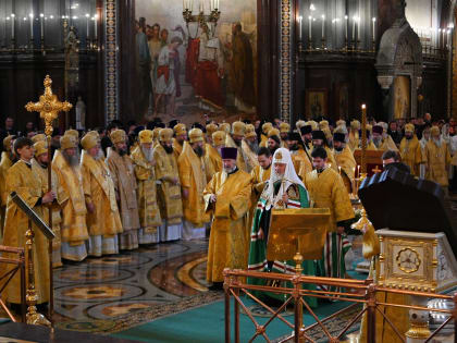 Международные Рождественские чтения «Великая Победа: наследие и наследники» открылись Патриаршей Божественной литургией в московском храме Христа Спасителя