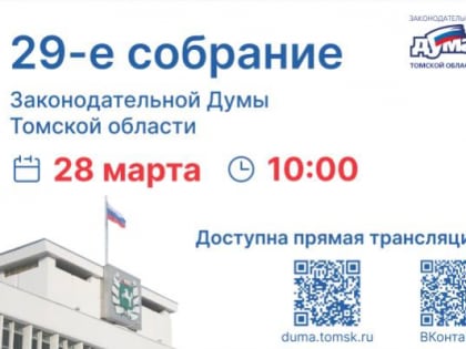 29-е собрание Законодательной думы пройдет 28 марта