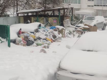 Администрация просит не оставлять машины возле площадок для сбора ТКО