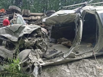 Lada и КамАЗ столкнулись рядом с Зоркальцево. Водитель легковушки погиб