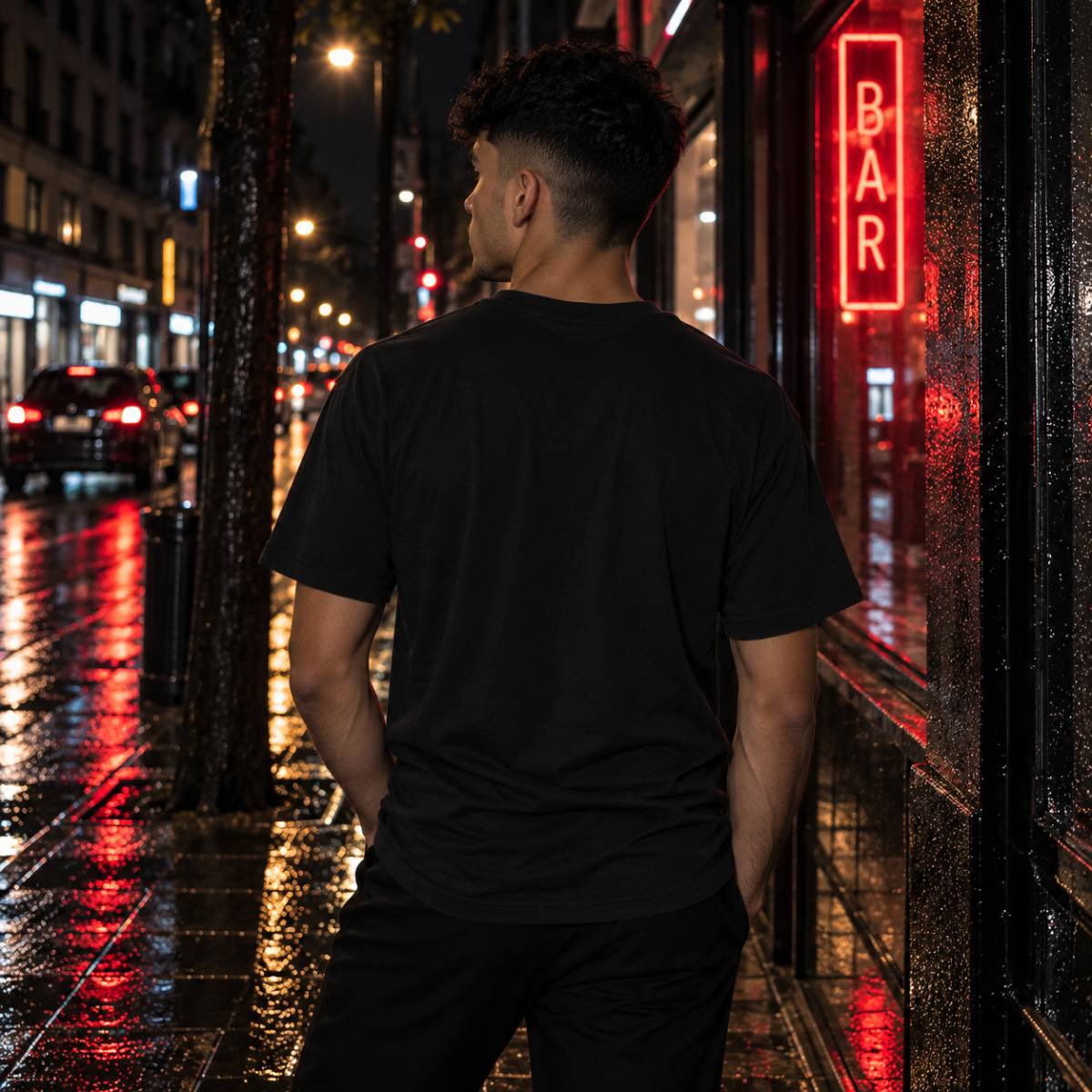 Camiseta Nike Just Do It negra, segunda vista