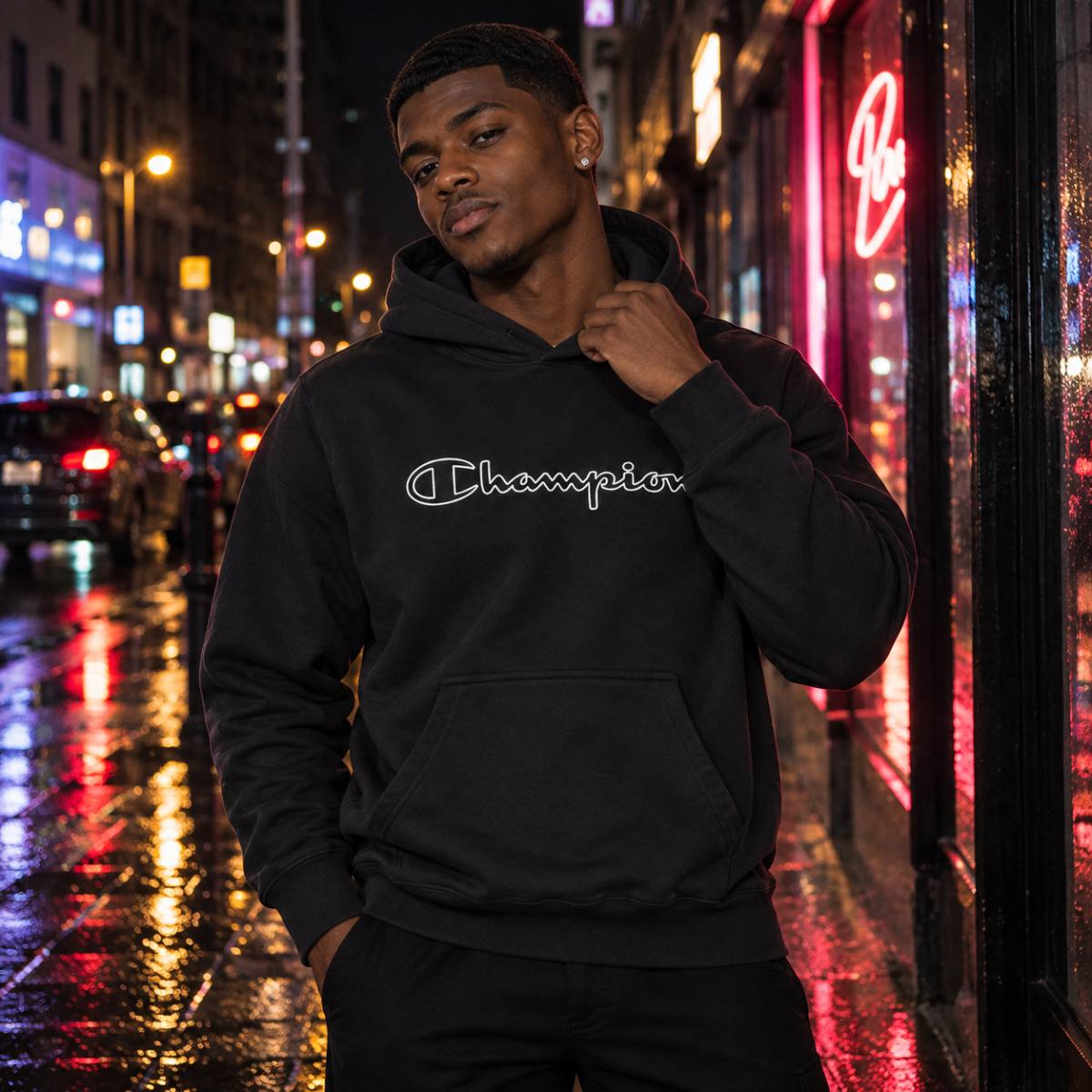 Sudadera Champion negra, vista principal