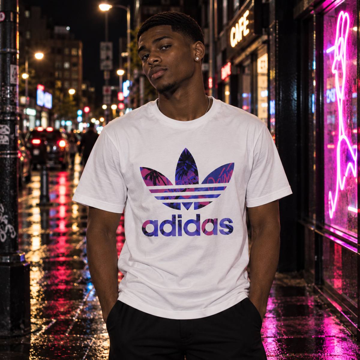 Camiseta Adidas Originals blanca, vista principal