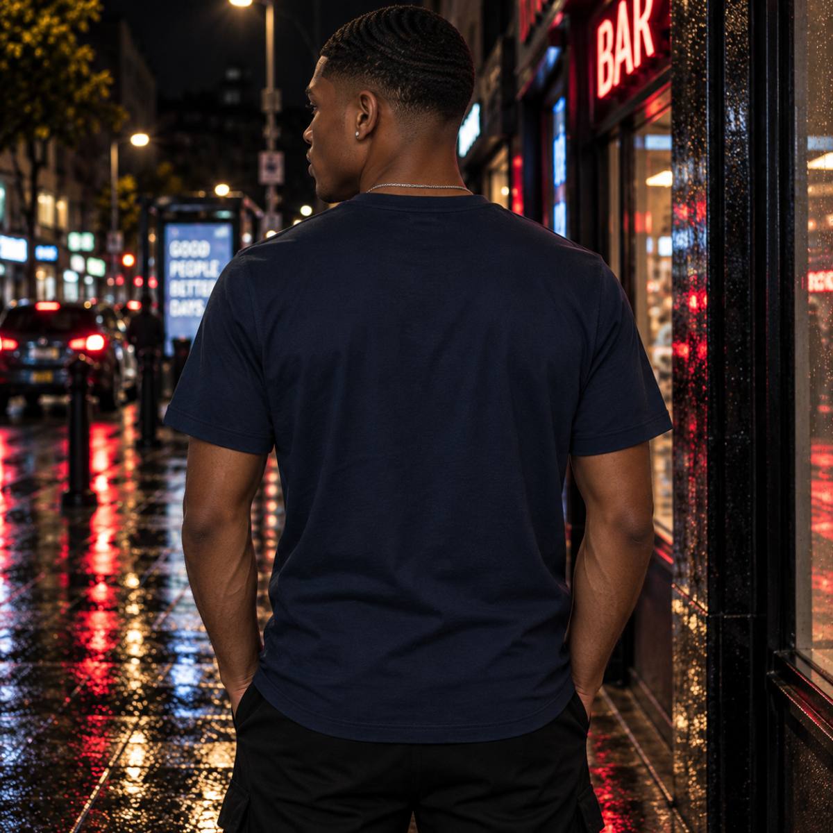 Camiseta Hugo Boss azul marino, segunda vista