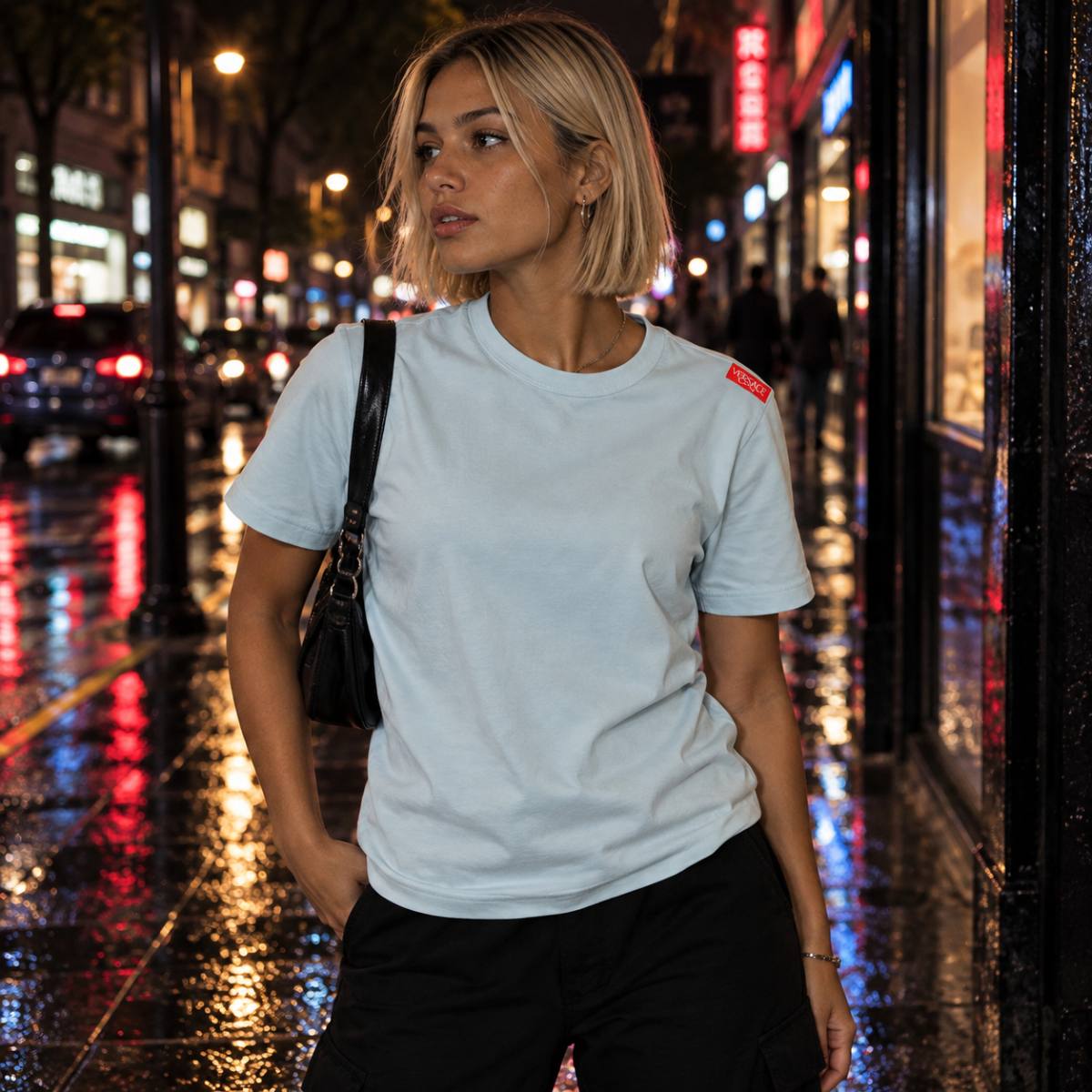 Camiseta Versace celeste, vista principal