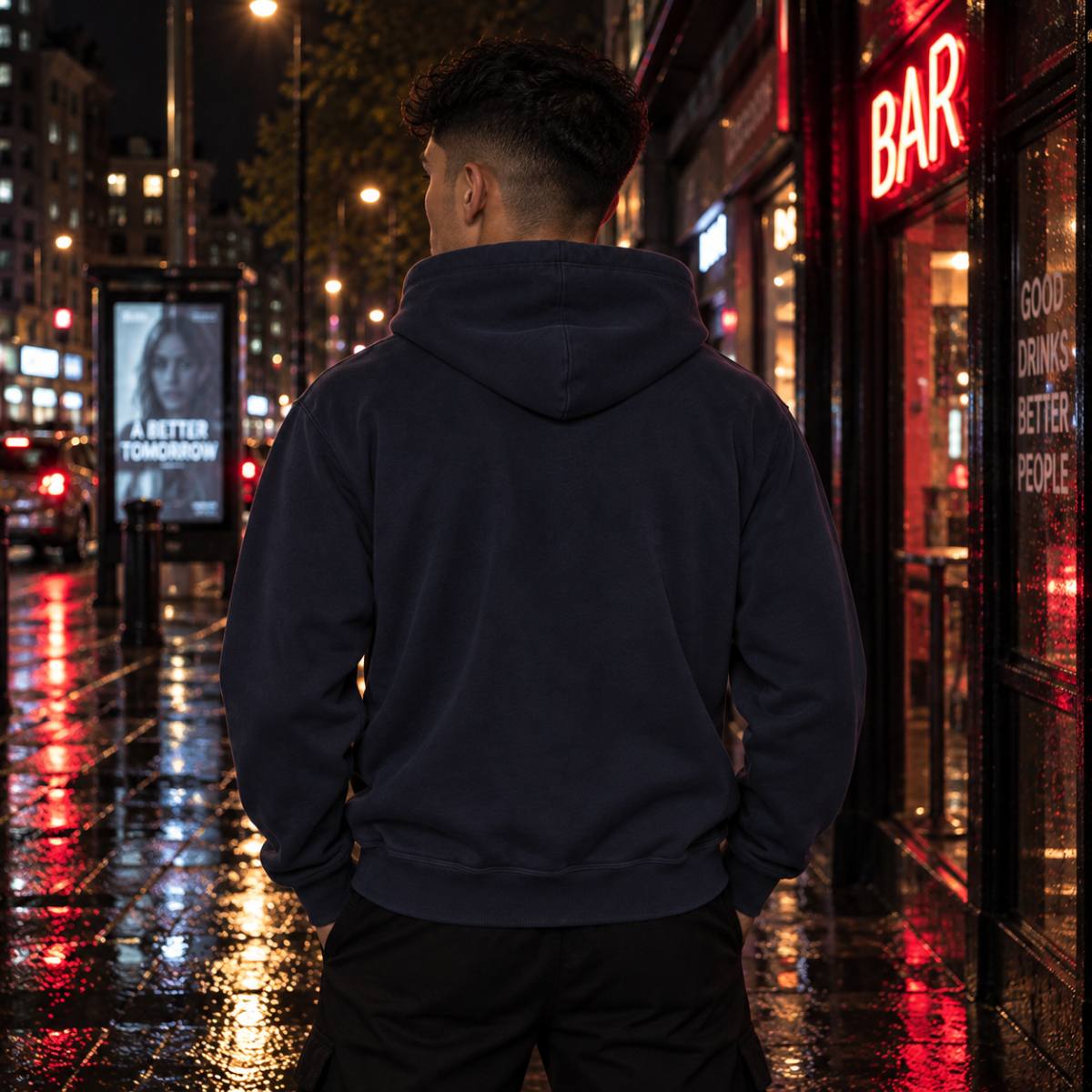 Sudadera Champion azul marino, segunda vista
