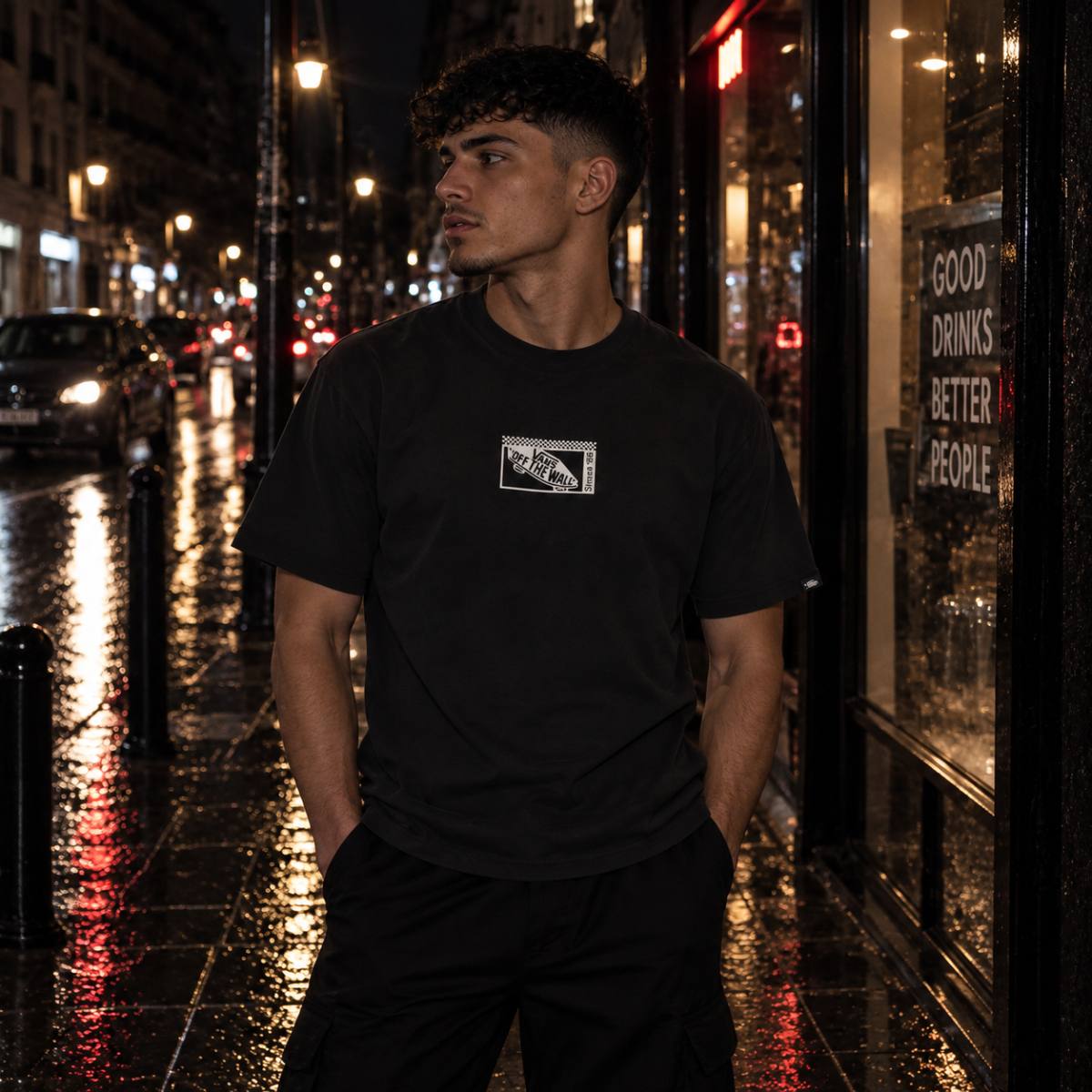 Camiseta Vans negra, vista principal