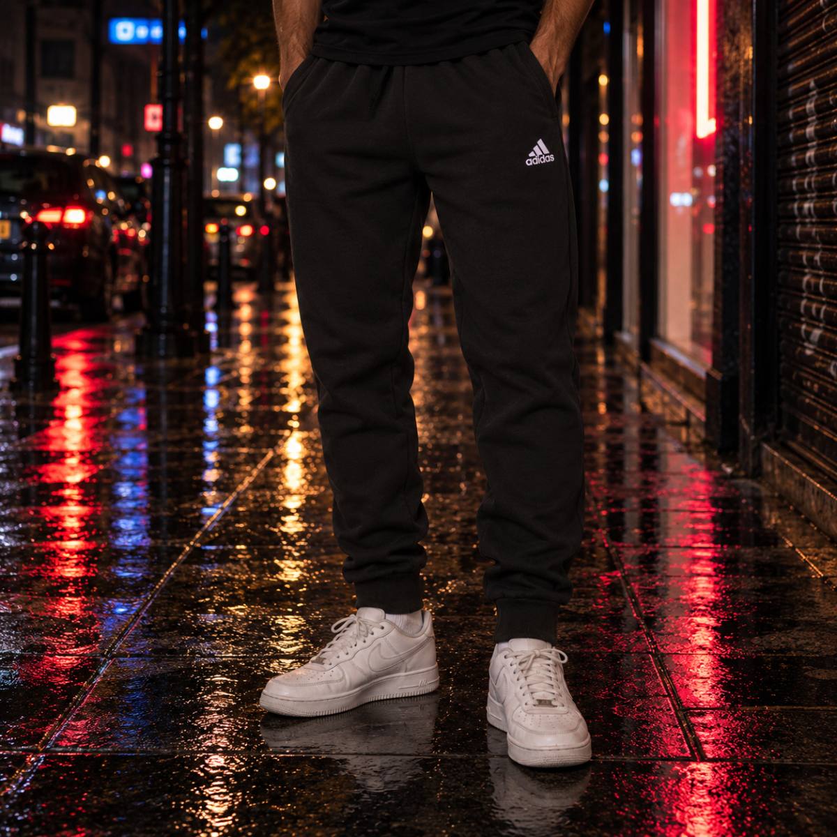 Pantalón de chándal Adidas negro, vista principal