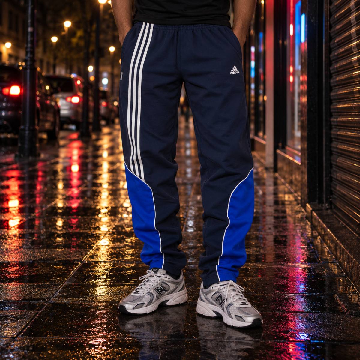 Track pant Adidas azul marino, vista principal