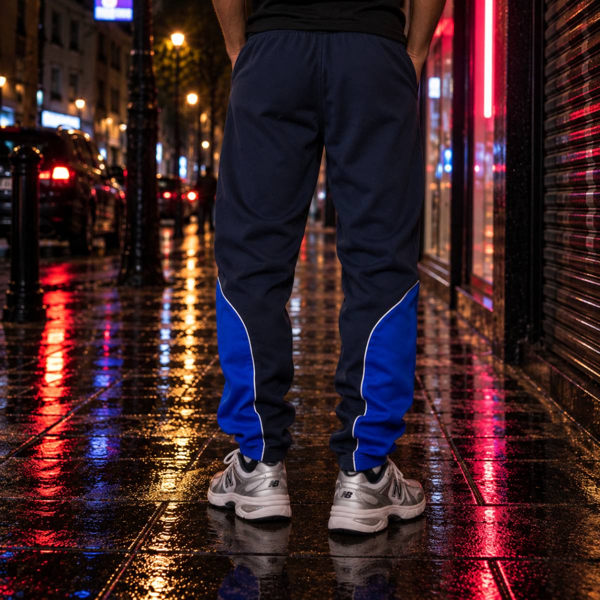 Track pant Adidas azul marino, segunda vista