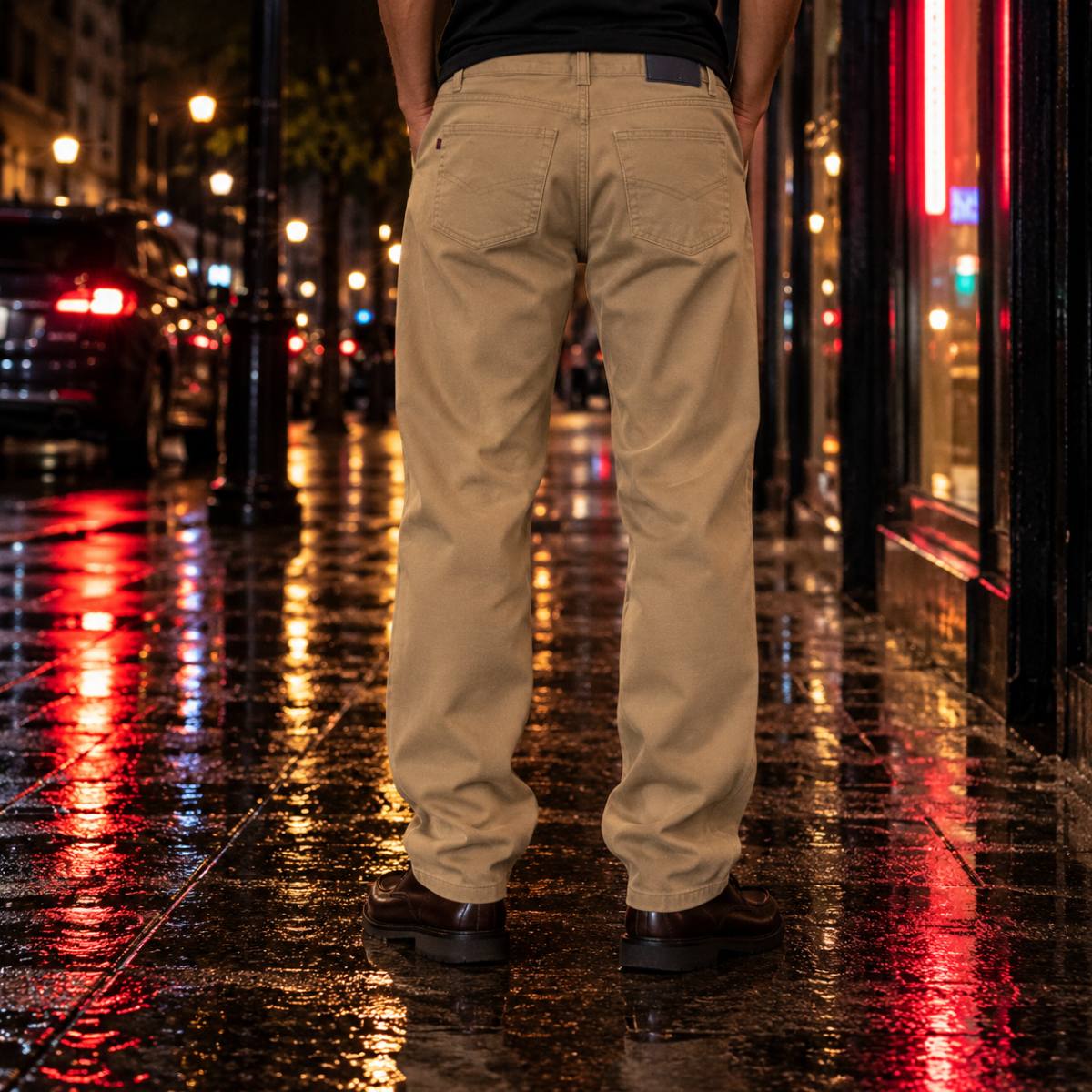 Vaquero Pierre Cardin ancho beige, segunda vista