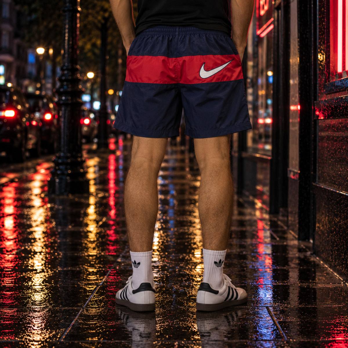 Pantalón corto Nike azul marino y rojo, segunda vista