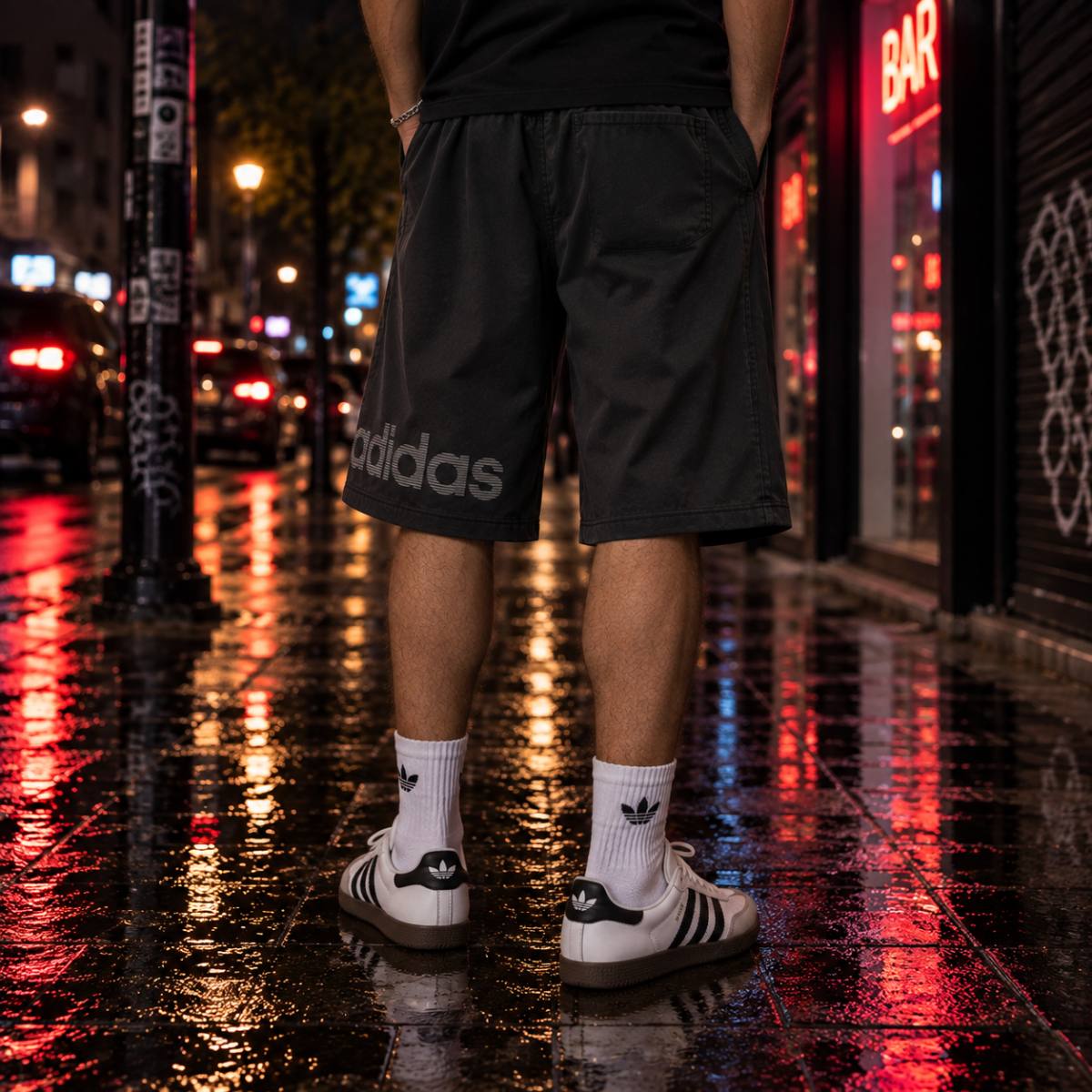 Pantalón corto Adidas negro, segunda vista