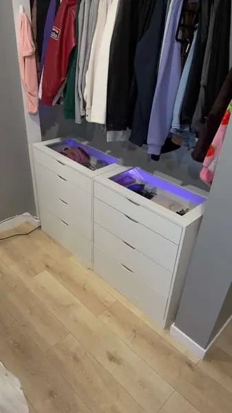 Bedroom dresser installed