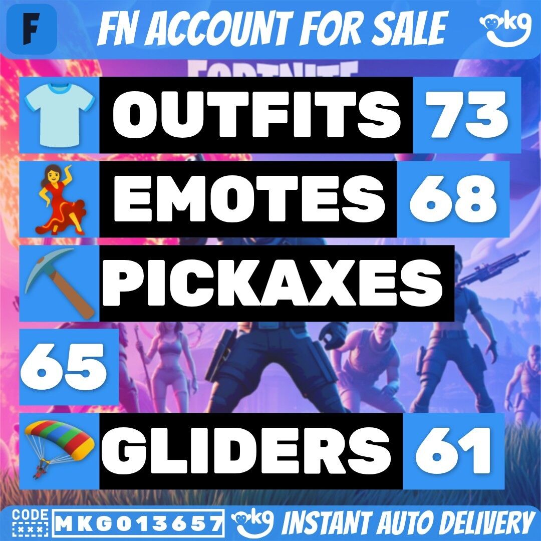 Fortnite Account ( PC ) (MARSHMELLO, GALAXY SCOUT, DRIFT, RUIN, SURF WITCH) (73 Skins)