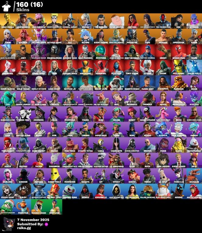 Fortnite Account ( PC ) (Lara Croft) (160 Skins)