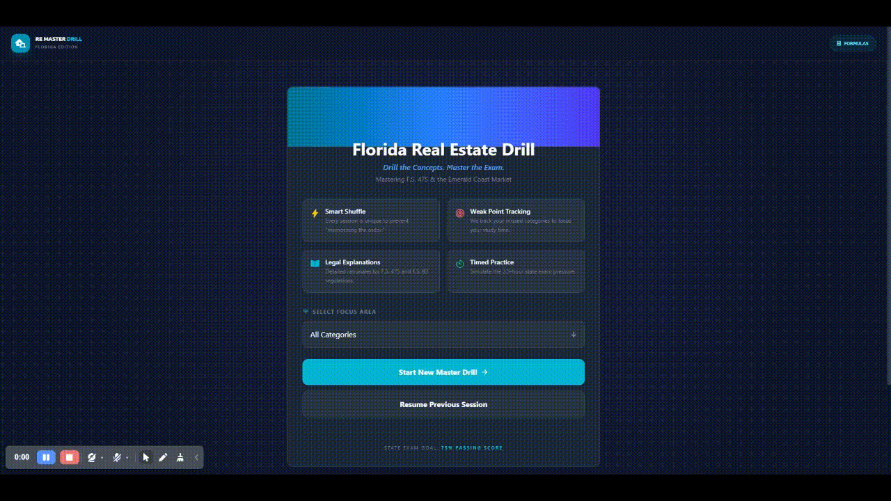 Florida Real Estate Drill Demo