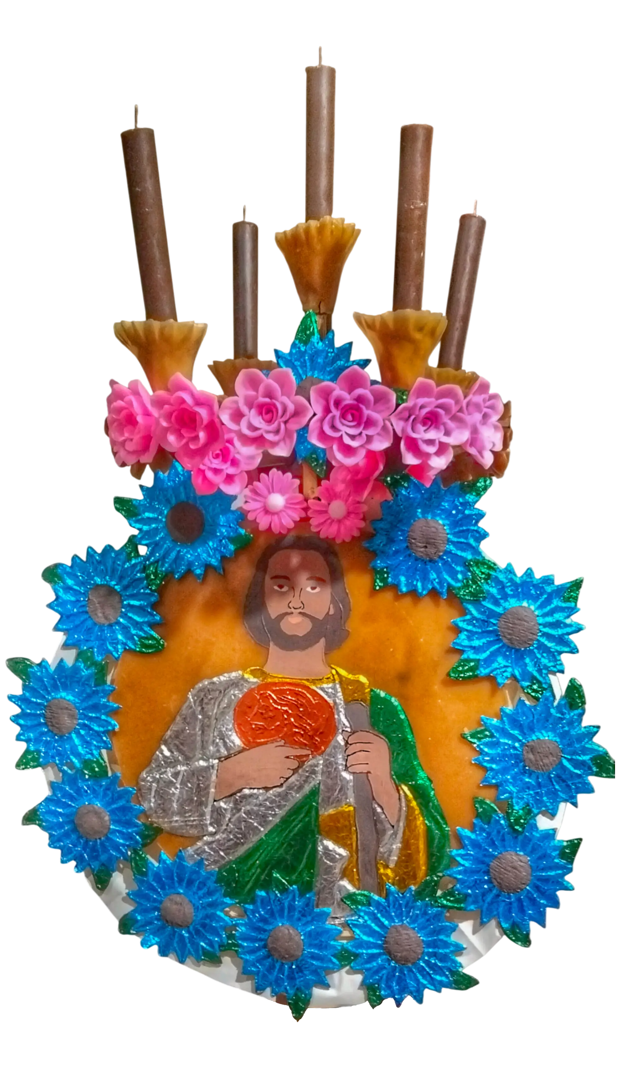 San Judas con girasoles