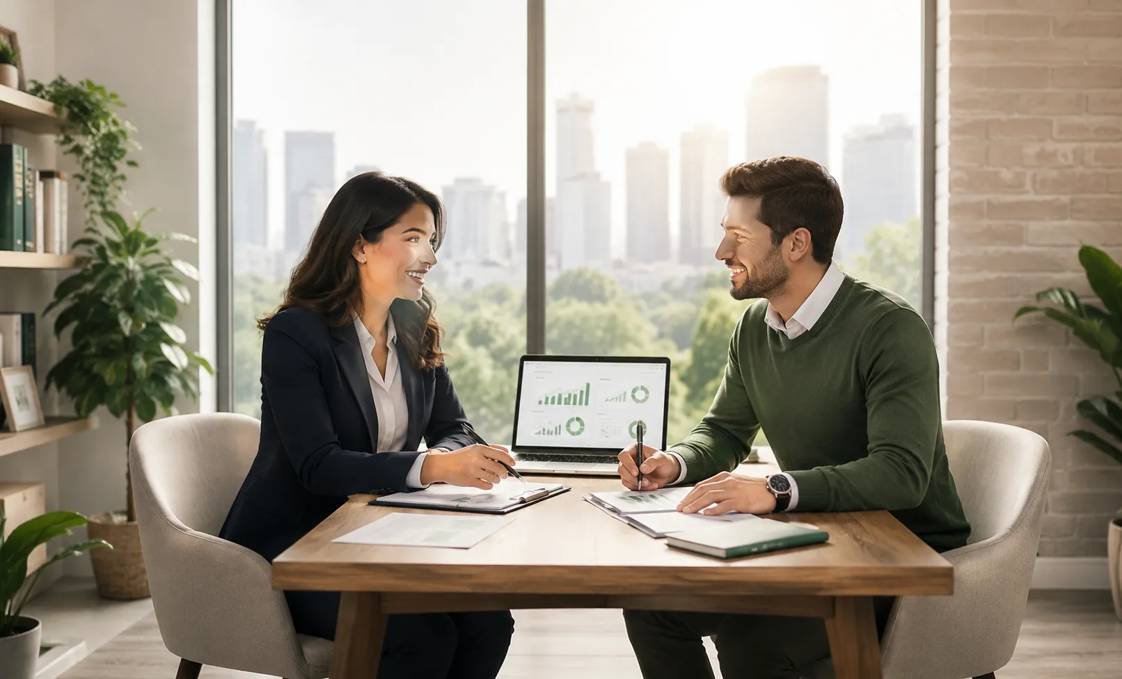 Financial advisor meeting with a client