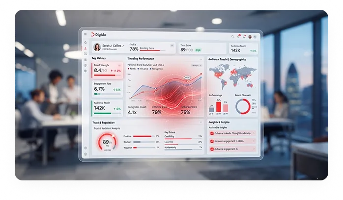 Digida brand analytics dashboard preview