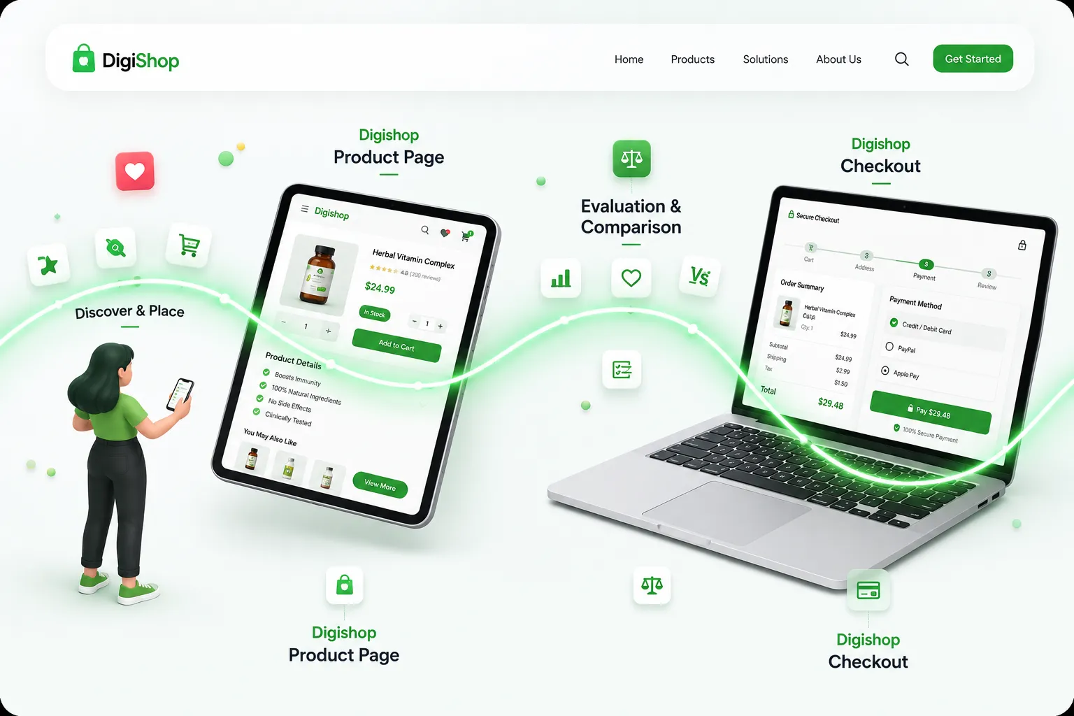AI-powered storefront dashboard mockup