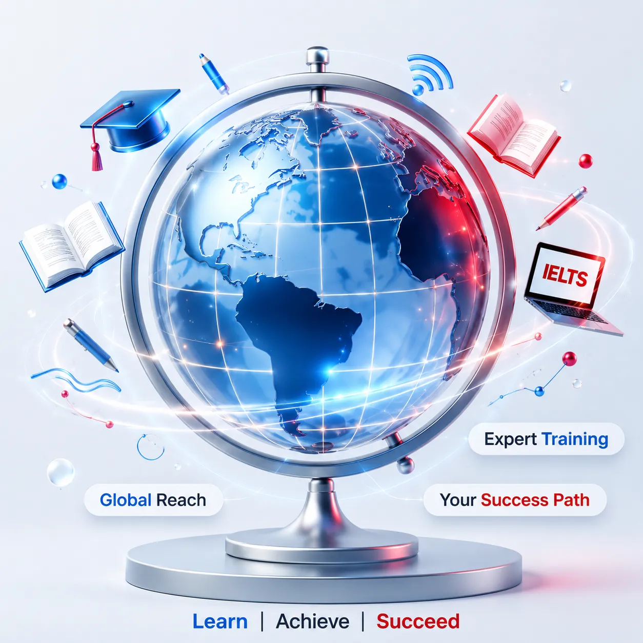 Global reach illustration for IELTS training