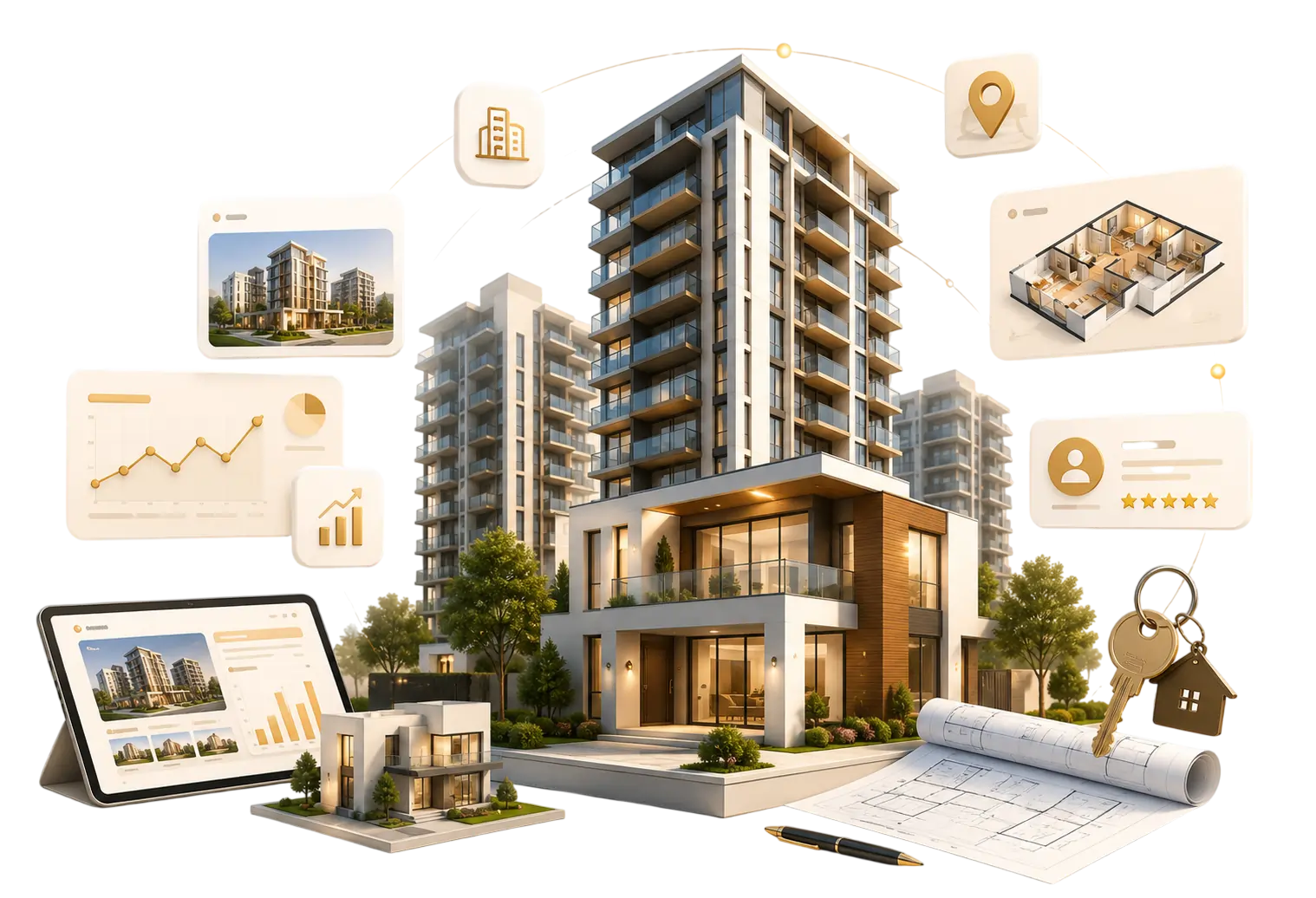 Modern real estate building