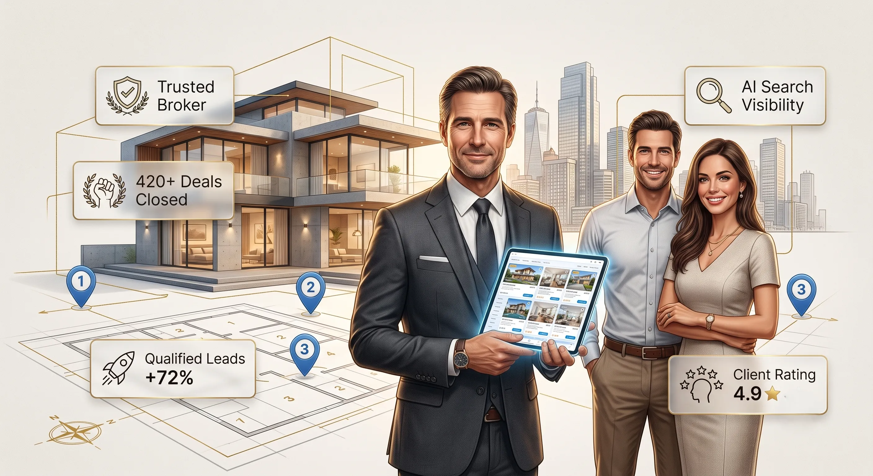 AI-powered personal branding for real estate brokers