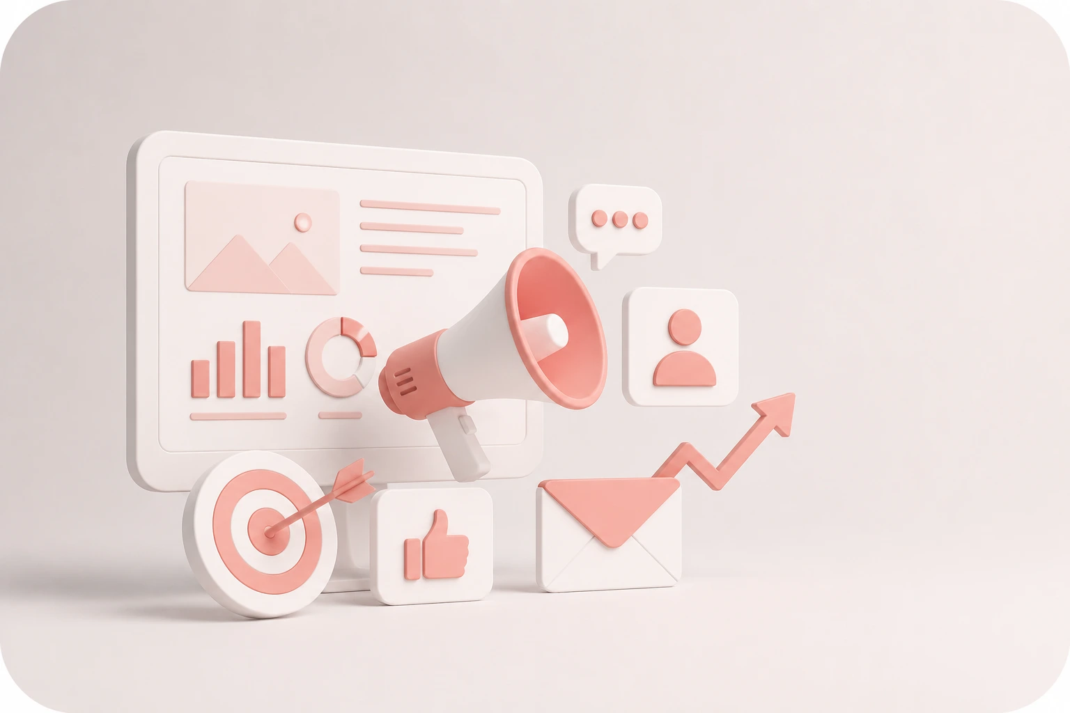 Marketing and branding growth illustration