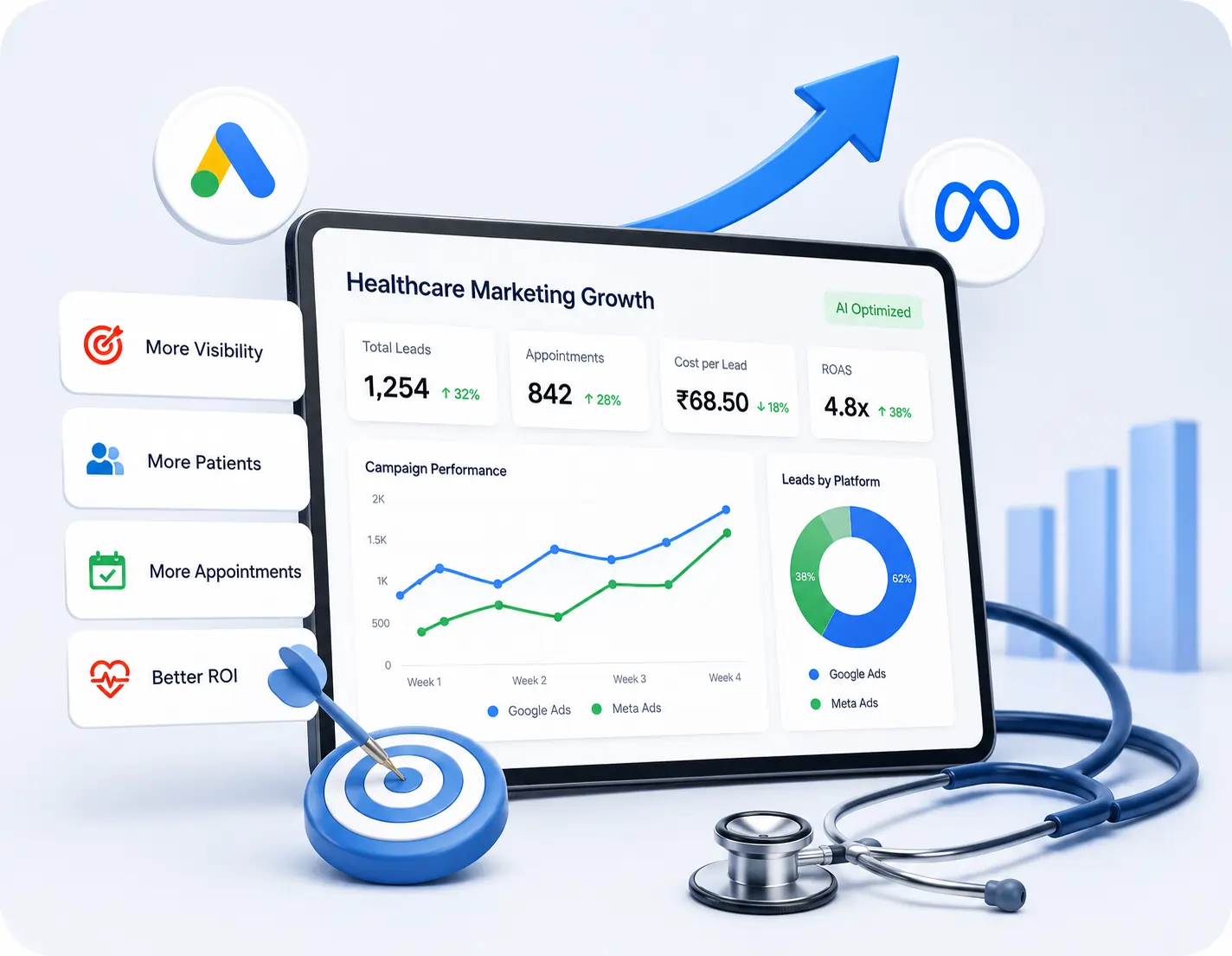 Healthcare Marketing Growth Dashboard