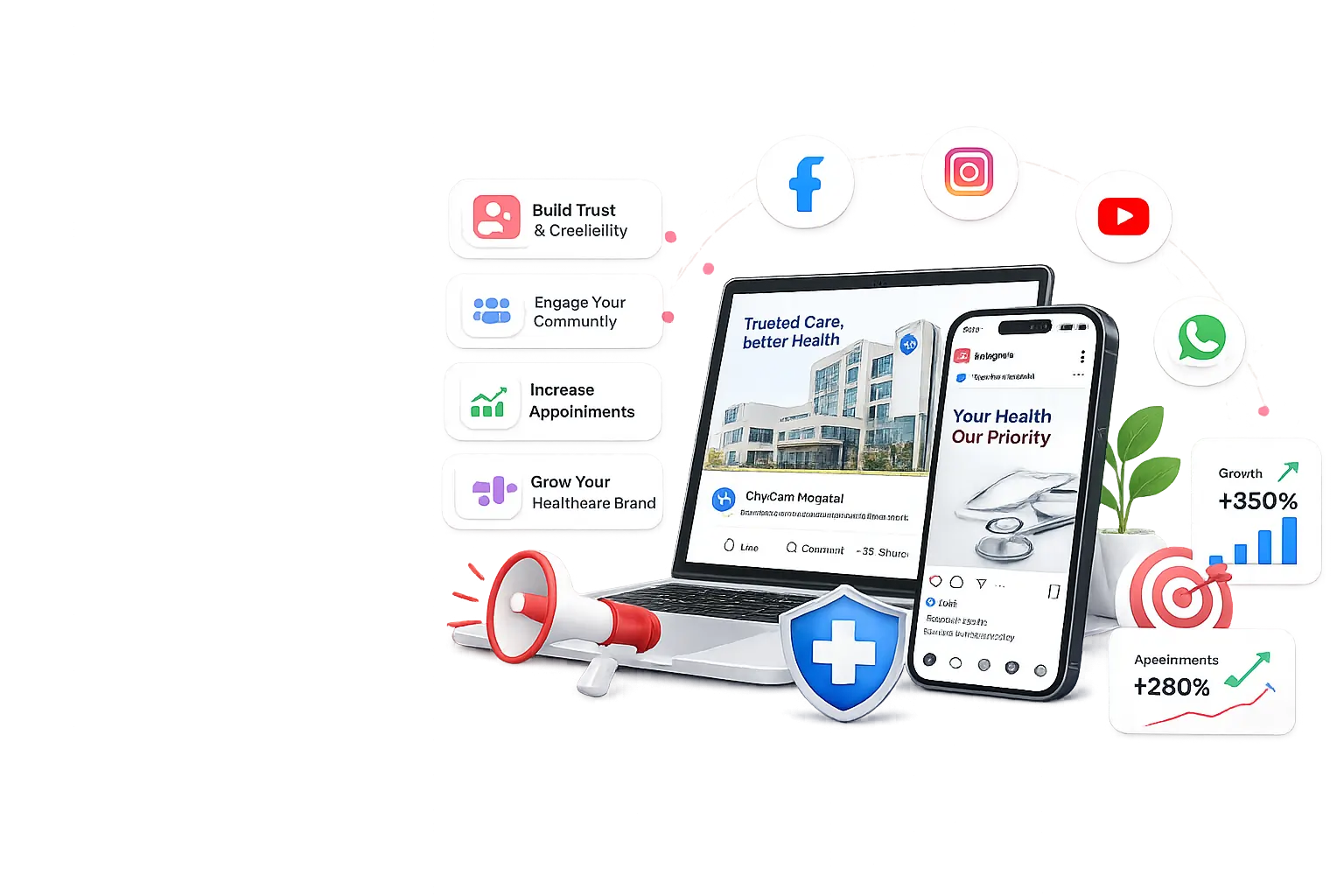 Healthcare Digital Marketing Graphic