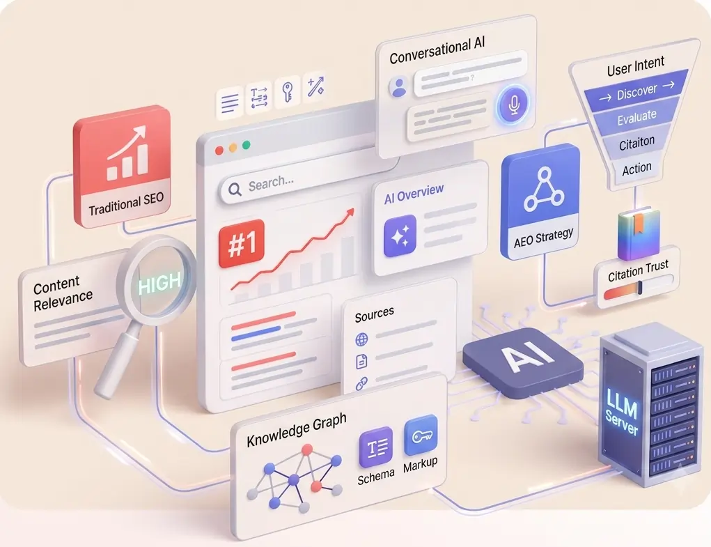 AI and search technology visualization