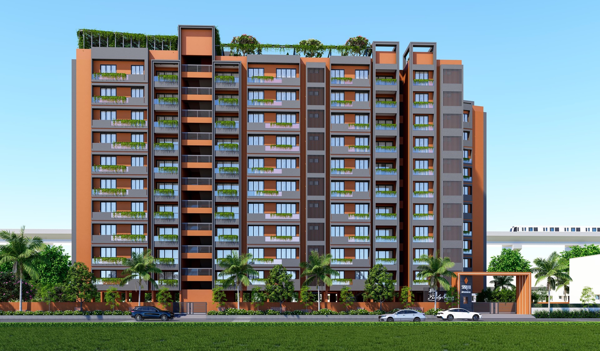 Modern residential complex with premium amenities by Sky Construction