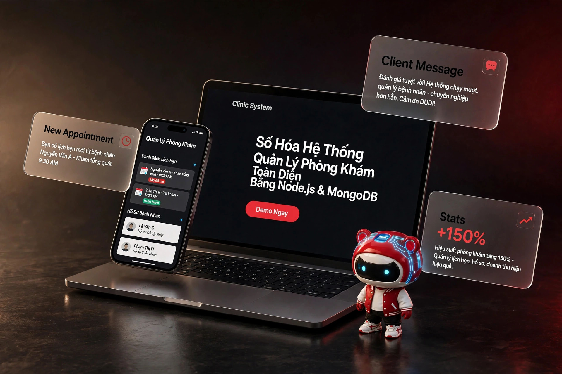 Số Hóa Hệ Thống Quản Lý Phòng Khám Toàn Diện Bằng Node.js & MongoDB
