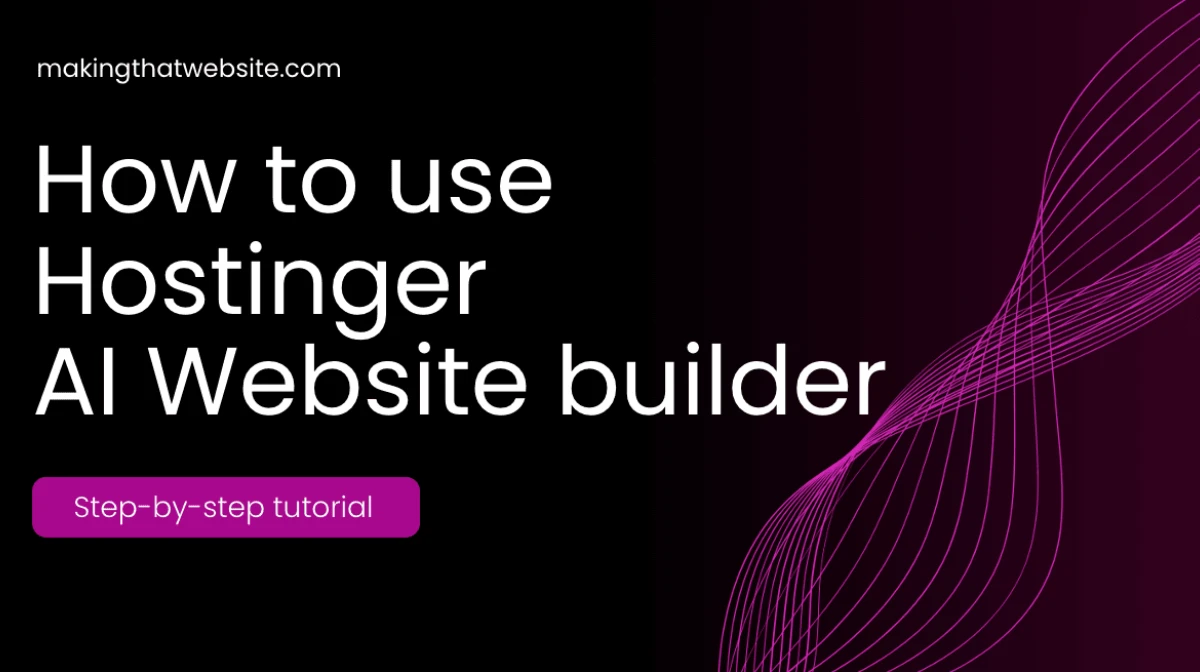 Hostinger AI Website Builder Tutorial