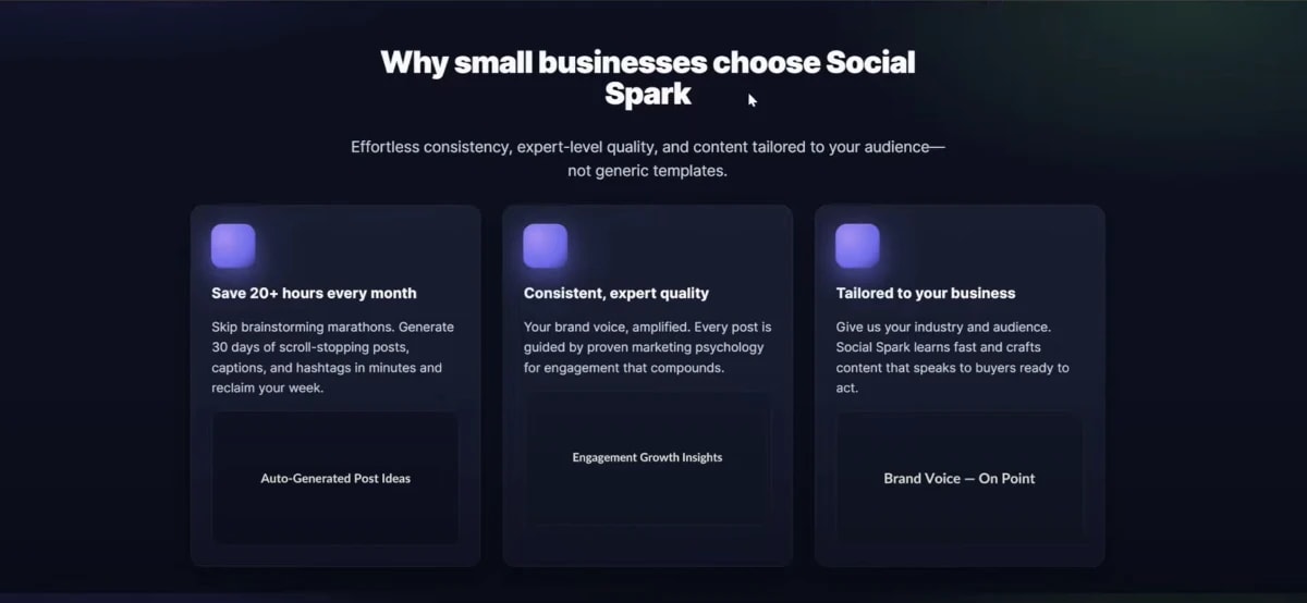 Benefits of Abacus AI for solopreneurs with features like time-saving, expert quality, and tailored content.