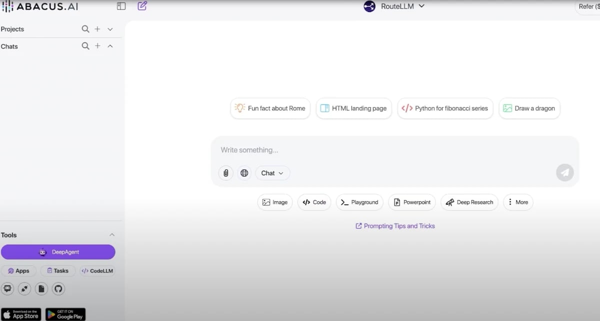 Abacus.ai AI command center for content creation workflow automation
