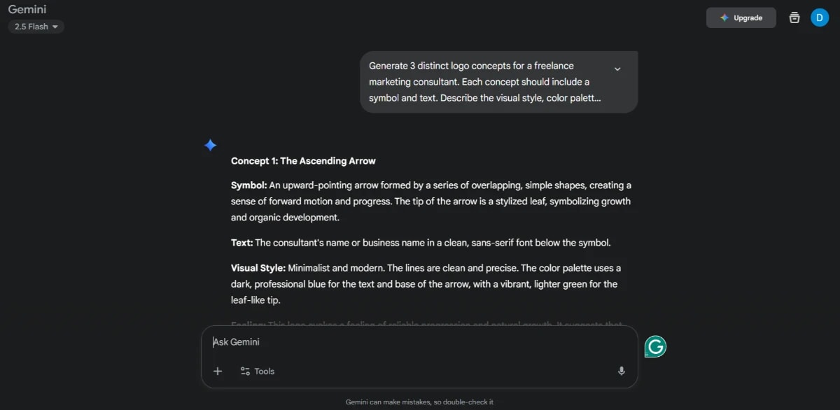 AI-generated logo design concept showcasing the unique value of AI in 10 minutes.