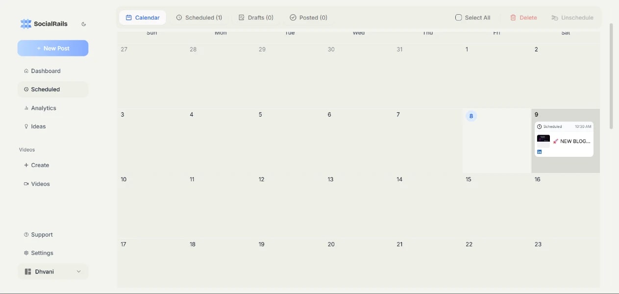 Editing a scheduled post using AI social media tools for solopreneurs.
