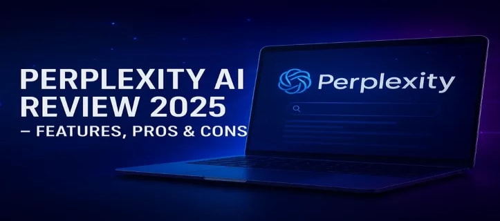 Perplexity-AI-Review-2025-resized Perplexity AI Review 2025 – Features, Pros & Cons with futuristic laptop screen interface