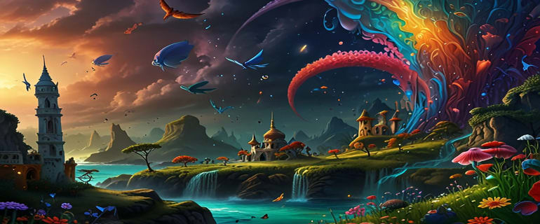 img-h2-gallery--8 Illustration of machine learning concept with data flow and algorithm symbols