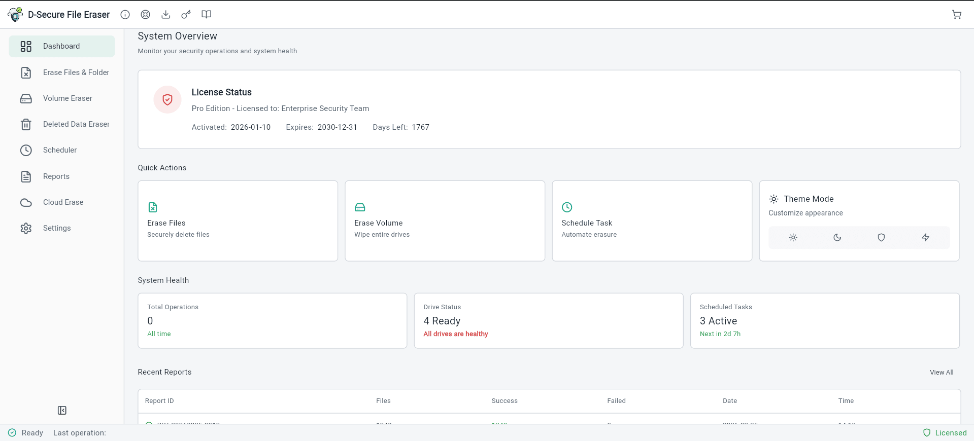 D-Secure File Eraser Preview