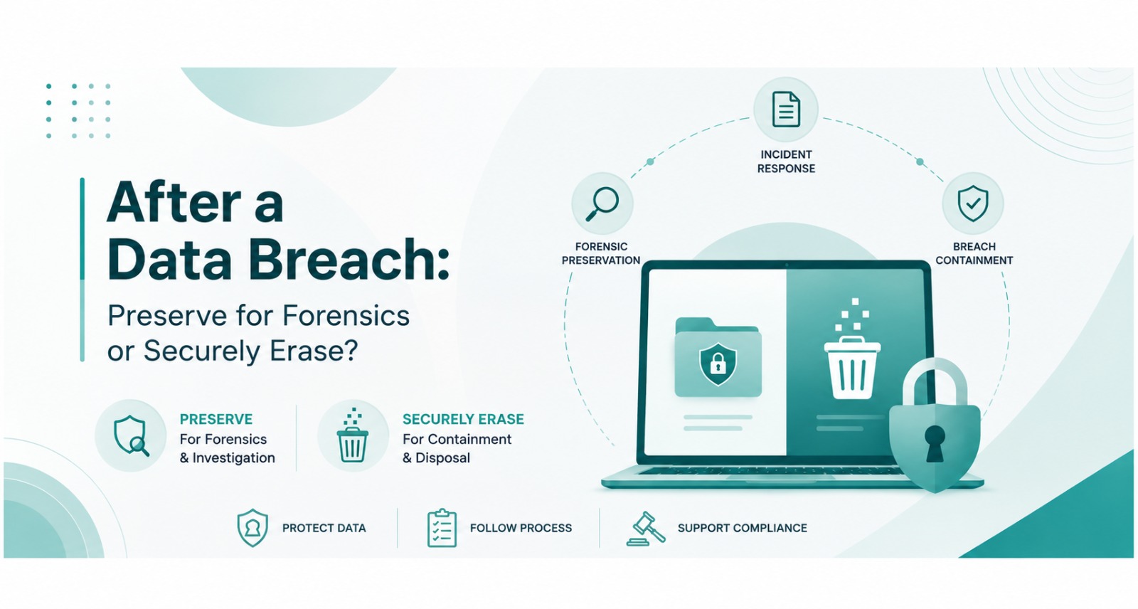 Flowchart illustrating the decision process for handling compromised hardware post-breach