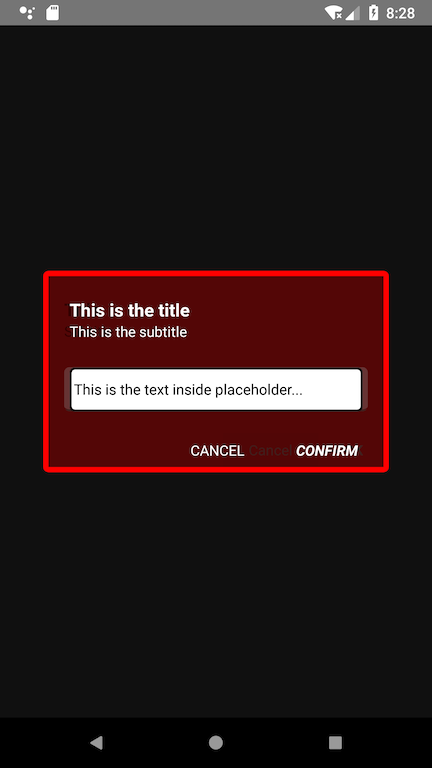 React Native Dialog Input Android