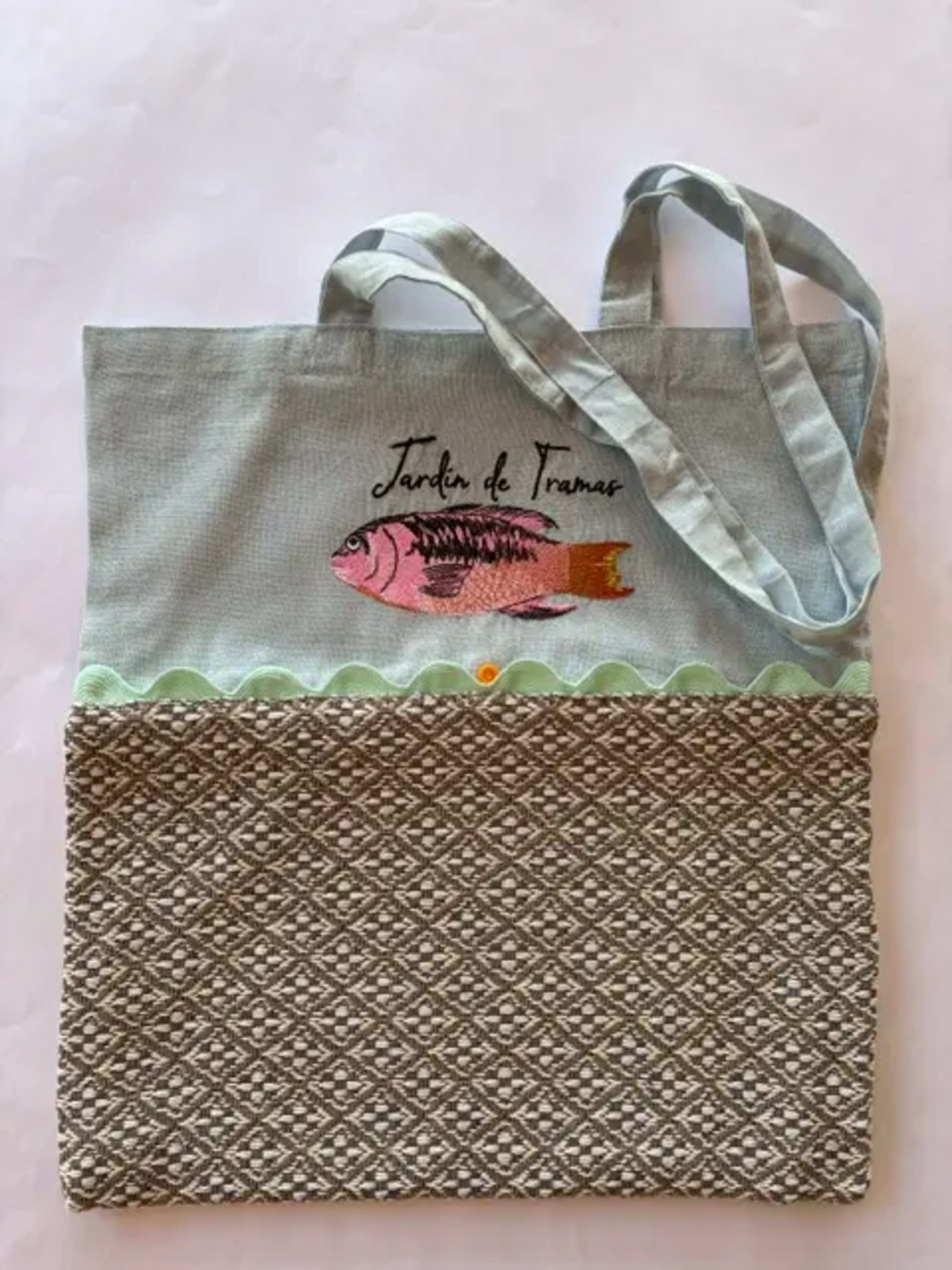 Embroidered Tote Bag (Laura) second showcase image