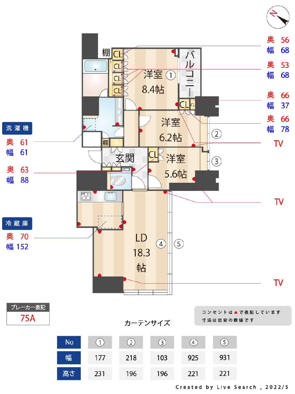 情報量の多い間取り図