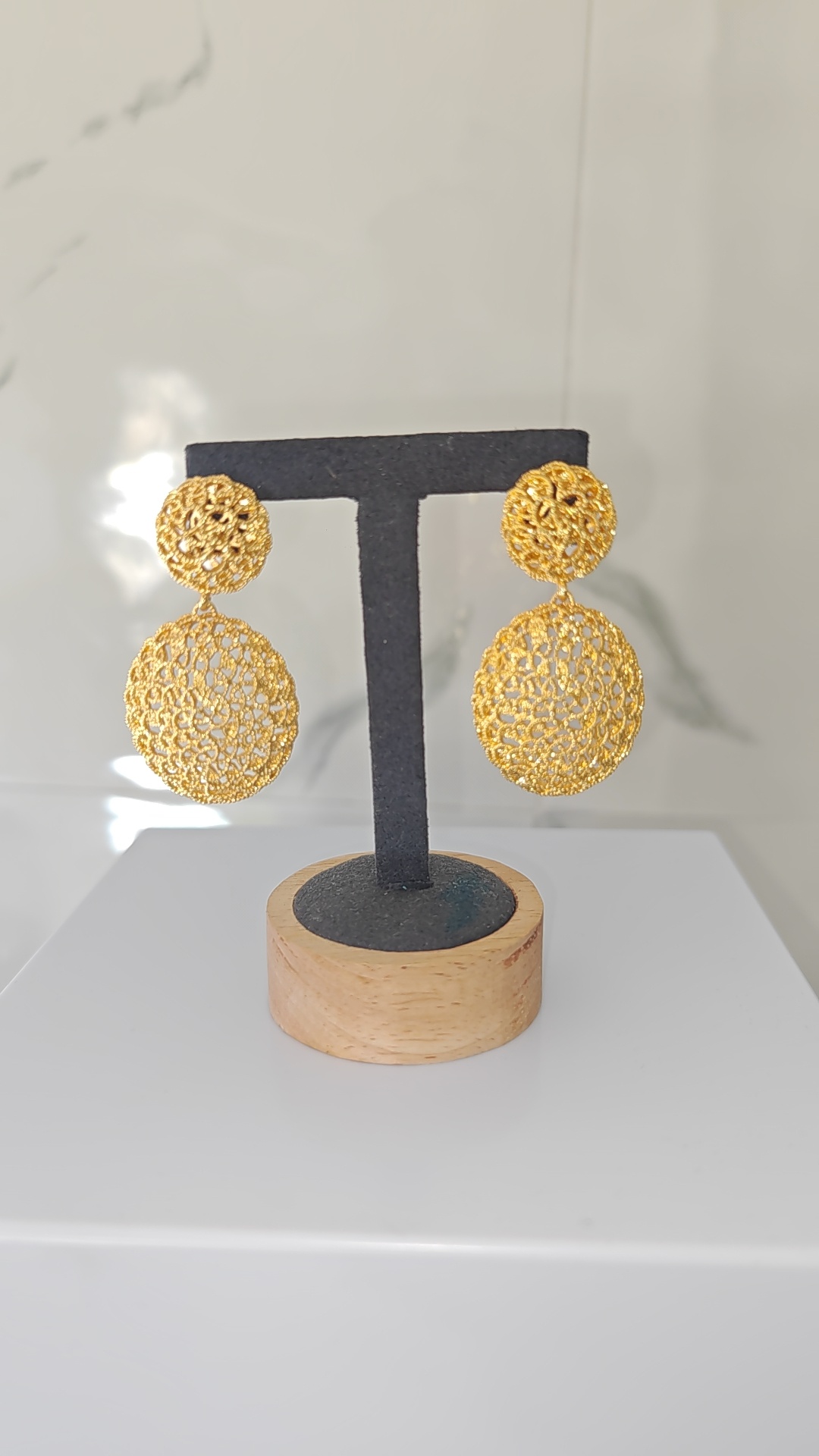 Luxury Gold Filigree Statement Drop Earrings