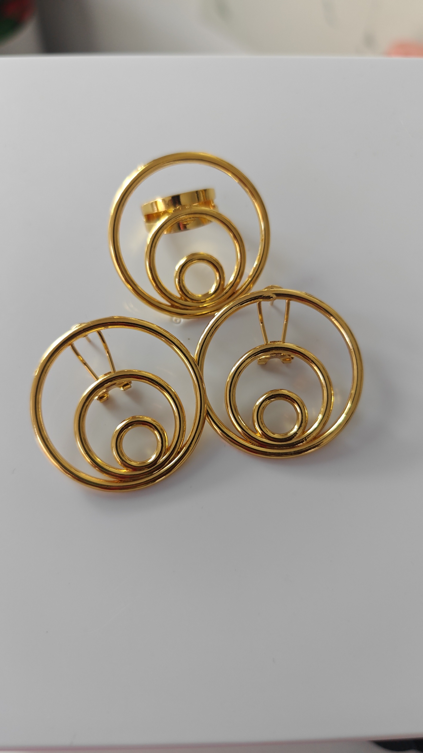 Eclipse Concentric Earrings - Orbit Geometric Studs