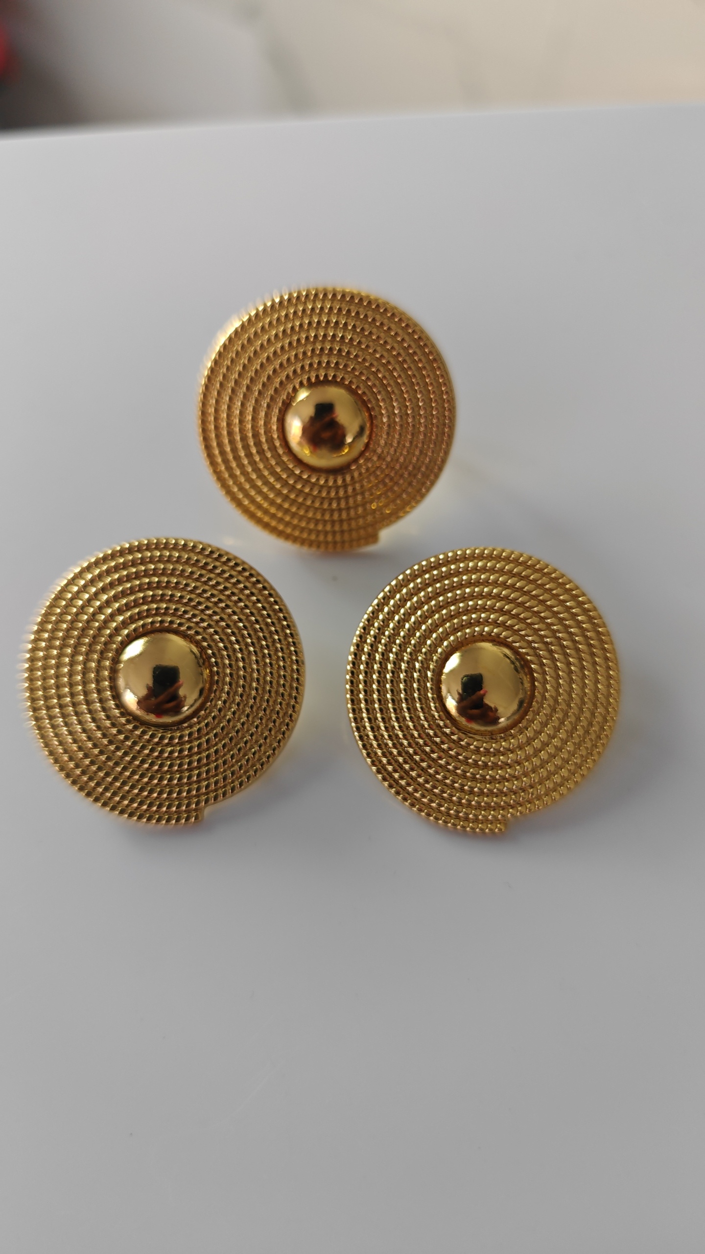 Solstice Spiral Studs - Vortex Textured Button Earrings