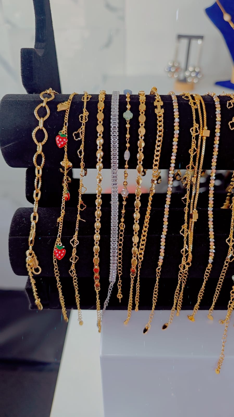 Gold-Tone Fashion Anklets – 3 for £10 | Women's Layered Ankle Chain Jewelry
